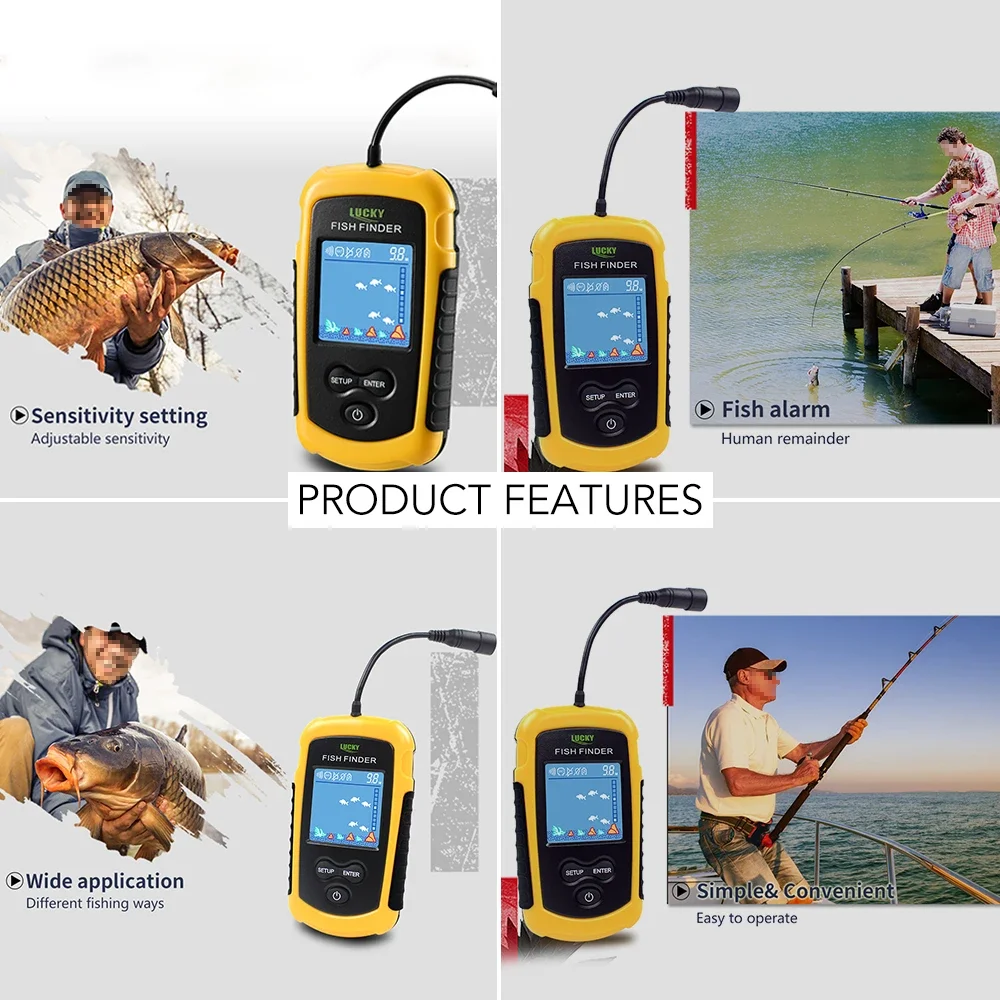 Lucky LCD Color Screen Portabl - đánh giá và giá Fish Finder Gps