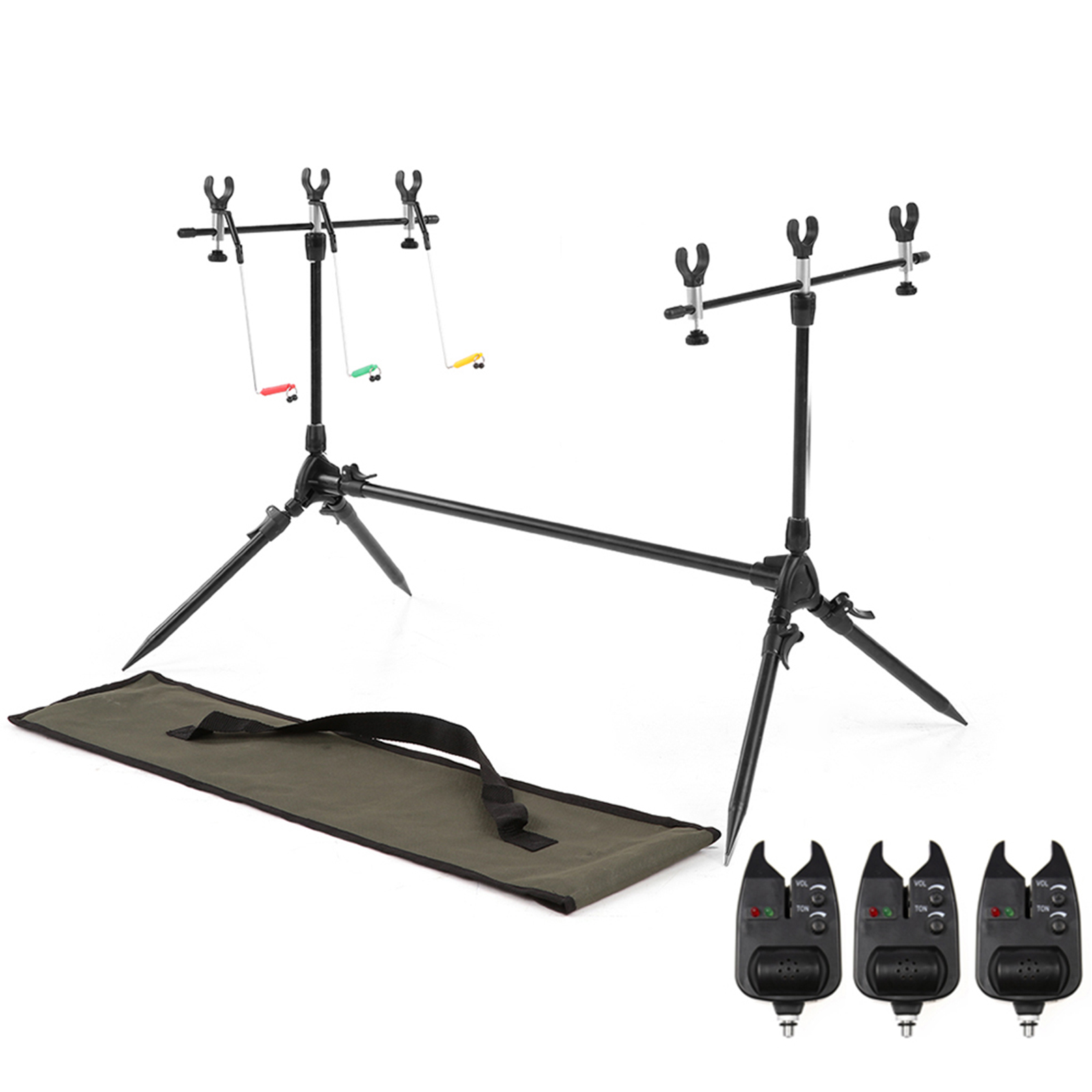 Lixada 3-in-1 Fishing Rod Pod  - đánh giá và giá Bite Alarm