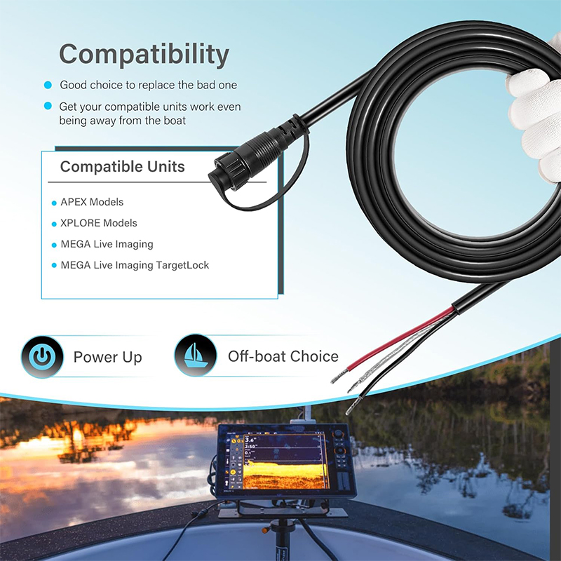 720110-1 PC13 Power Cable for  - đánh giá và giá Fish Finder Cable